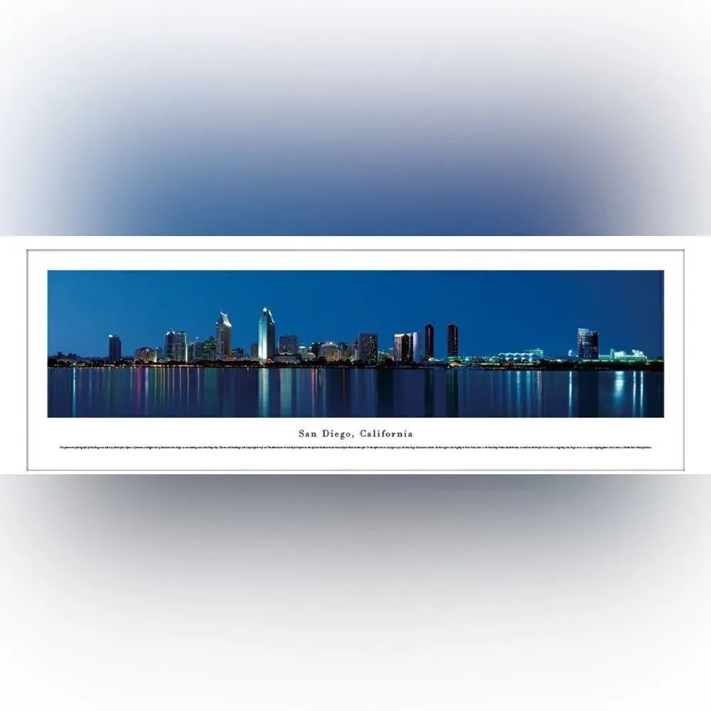 San Diego, California City Skyline Panorama - Twilight